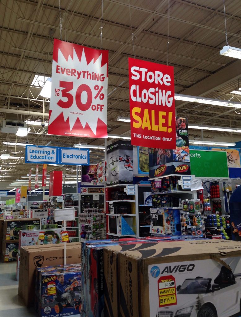 Toys ‘R Us Liquidation Sales Update | “Up to 30% off” (but mostly 10%) as of 4/5/18