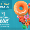 Krispy Kreme: Buy One Dozen Get One Dozen for $1 on July 27th