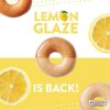 Krispy Kreme Rewards: FREE Lemon Glaze on 8/28