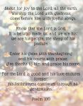 Give Thanks to the Lord - Psalm 100 Free Printables