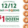 Krispy Kreme: Buy One Dozen Get One for $1 on 12/12