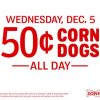 Sonic $.50 Corn Dogs on Wednesday, December 5th