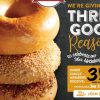 Bruegger’s Bagels: THREE FREE Bagels on January 31 (sign up for coupon!)