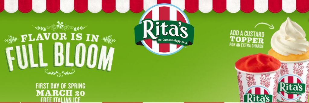 FREE Rita’s Italian Ice on March 20th
