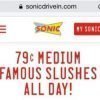 Sonic $.79 Real Fruit Slushes all day 4/23