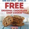 FREE Chocolate Chip Cookie from Great American Cookie Company on Monday, April 15th