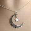 Crescent Moon & Star Pendant Necklace $1.65 SHIPPED