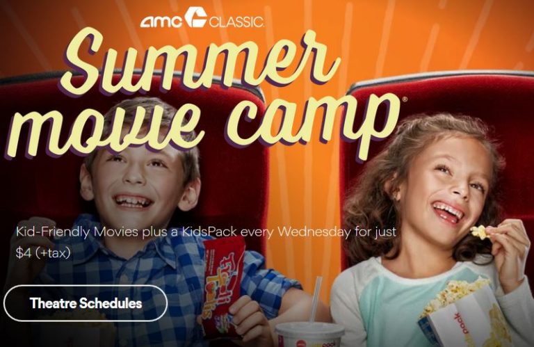 AMC Theaters Summer Movie Camp | $4 Movies + Popcorn