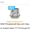 Fetch Rewards: FREE Philadelphia Dips at Any Store