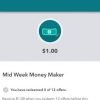 Ibotta Mid Week $1 Bonus and $5 Summer Savings Bonus