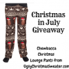 Christmas In July PAJAMA Giveaway! Chewbacca Lounge Pants from UglyChristmasSweater.com
