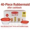 TopCashBack New Members: Rubbermaid 40pc Set MONEY MAKER!