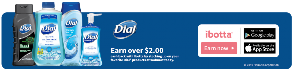 Earn over $2.00 Cash Back on @Dial products @Walmart #ShopDialAtWalmart #sponsored