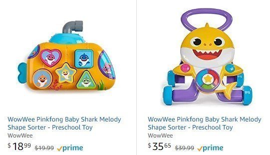 Baby Shark Toys in Amazon's Buy 1 Get 1 50% off Sale