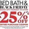 Bed Bath and Beyond Black Friday 2019 | 25% off Coupon In Stores starting 5pm Thursday!
