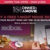 FREE Redbox Movie when you Order Dinner!
