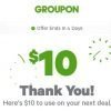 Groupon users: Check your email for $10 off!
