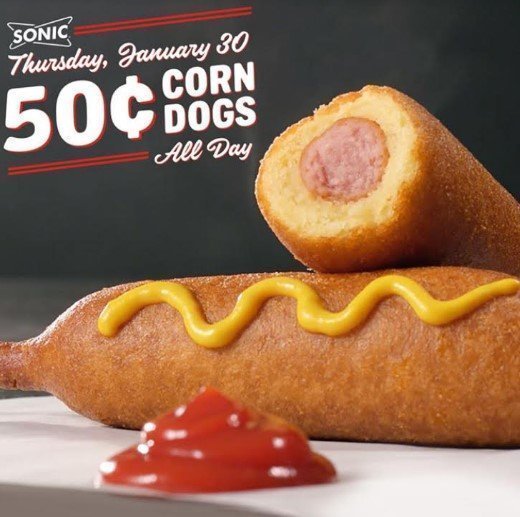 Sonic .50 Corn Dogs on January 30, 2020