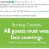 The Fresh Market announces Customers must wear Masks | Senior Shopping 8am-9am
