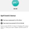 Ibotta April 2020 Teamwork Bonus Level 1