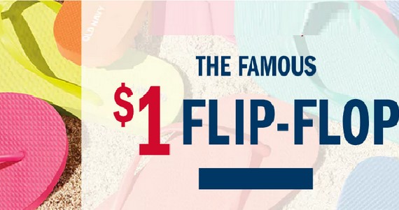 old navy 1 dollar flip flop sale 2020