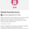 Ibotta: $5 Weekly Essentials Bonus