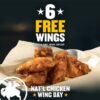 Buffalo Wild Wings: Free Wings with Purchase on 7/29