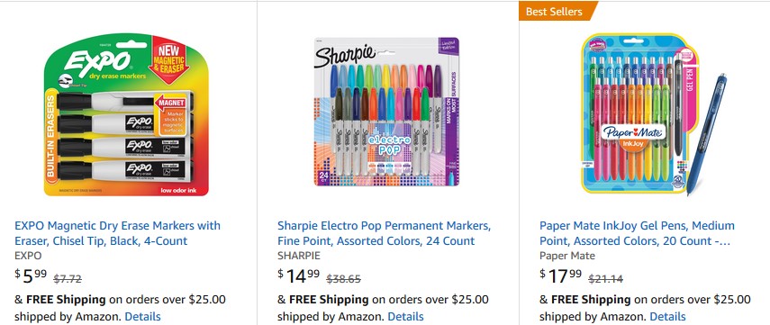 Amazon: $10 off a $25 School Supply Purchase | Paper-Mate, EXPO ...