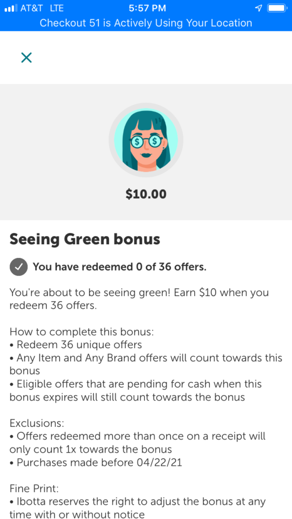 *Reminder* Ibotta $10 Saving Green Bonus thru 5/1