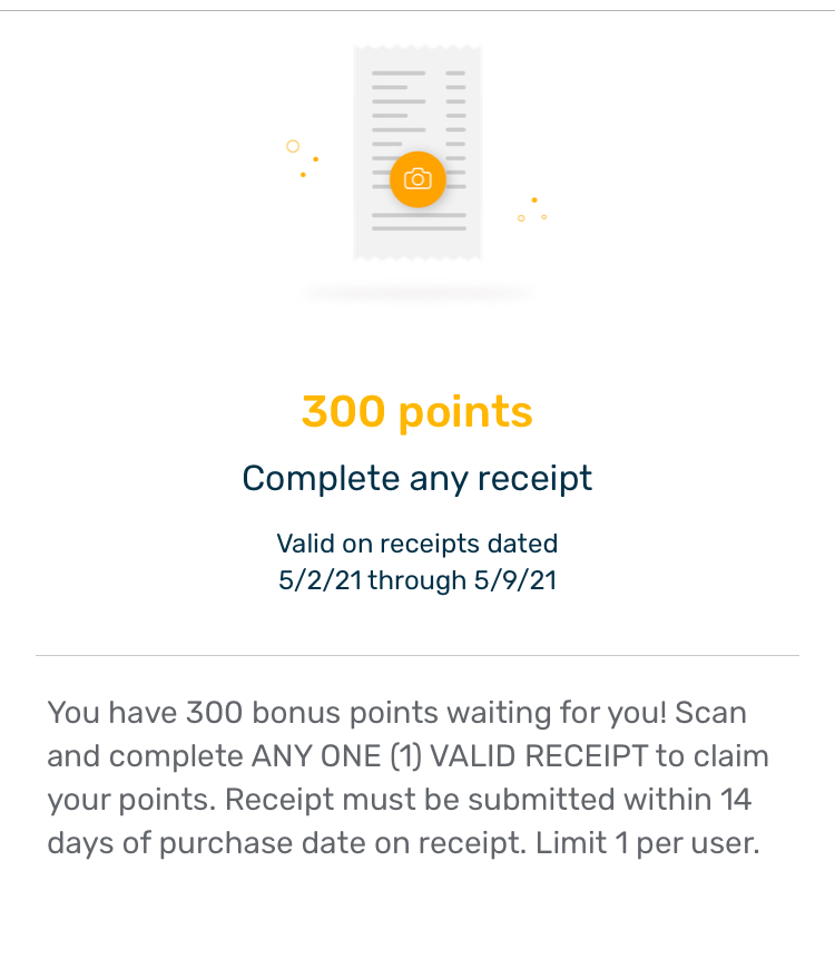 Fetch Rewards 300 Bonus Points for Scanning ANY Receipt