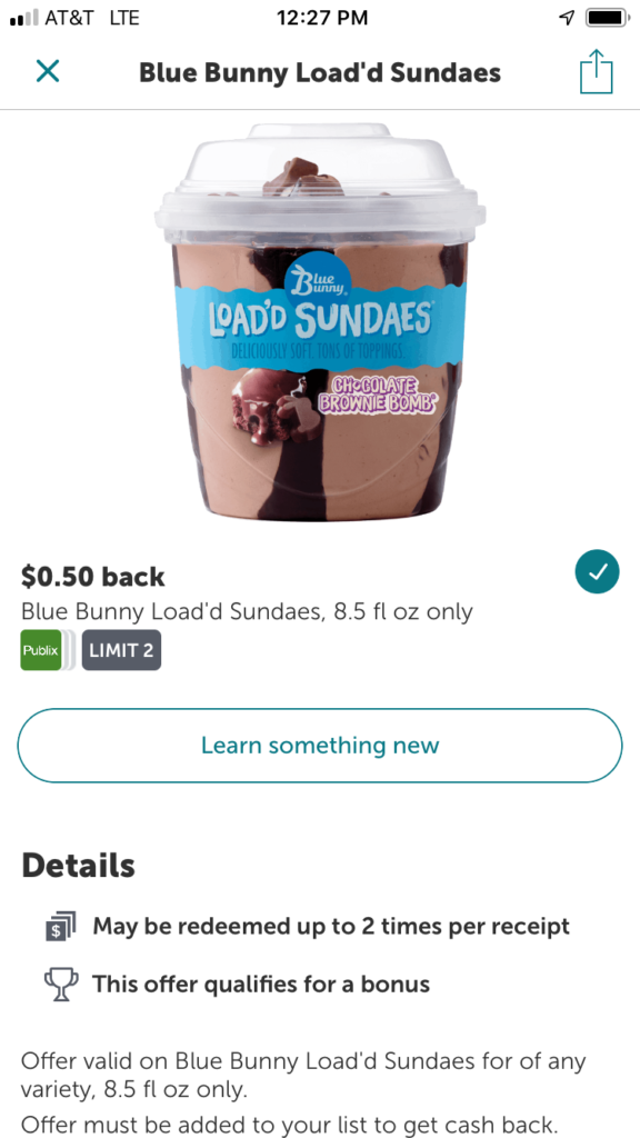Blue Bunny Load’D Savings at Publix – Ice Cream Treats for Less!
