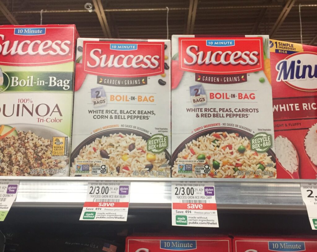 Publix: $.50 Success Garden & Grains Blend Rice