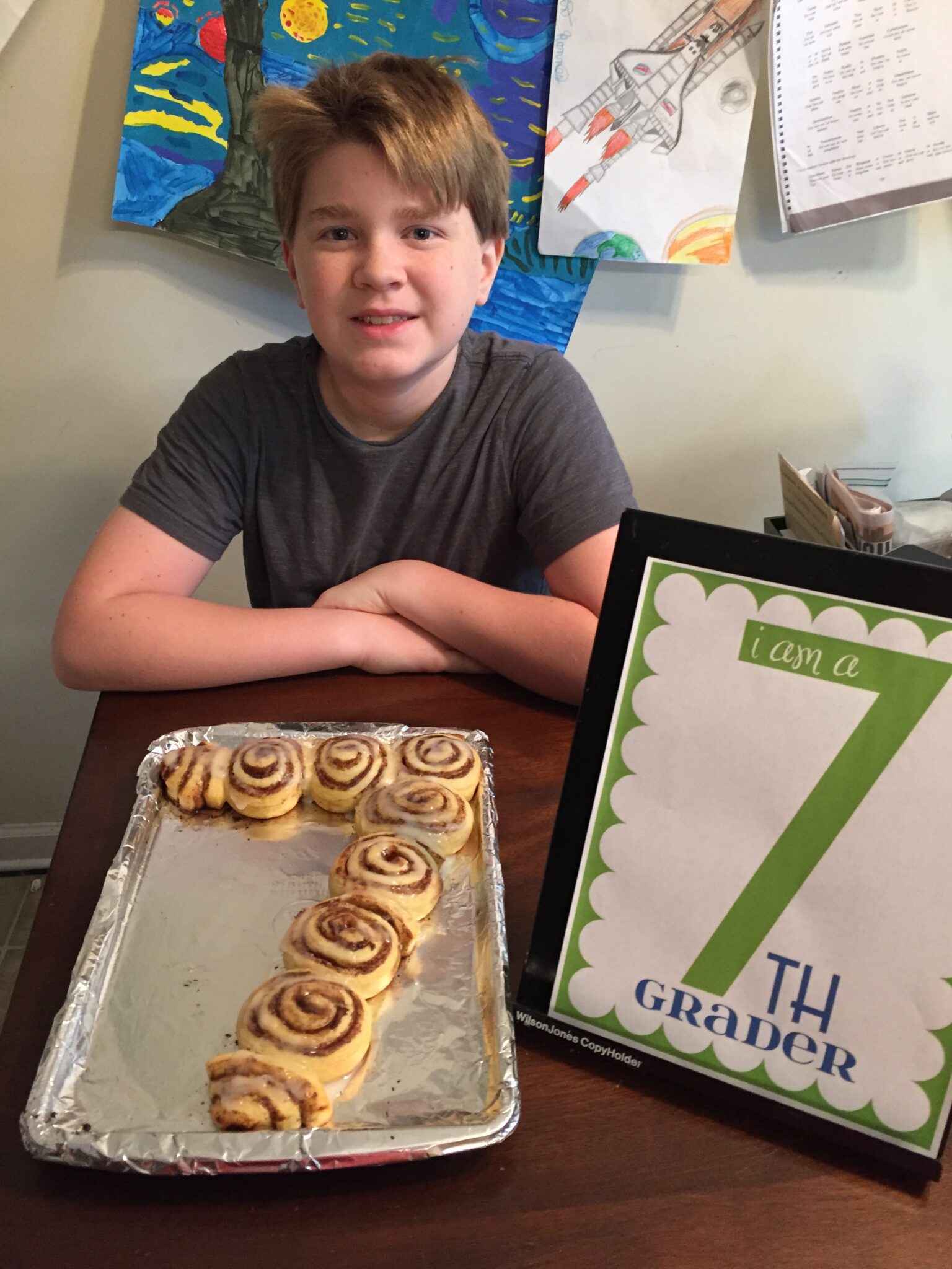 First Day of School Breakfast Cinnamon Rolls