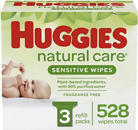Huggies Natural Care Sensitive Wipes 528ct under $11!