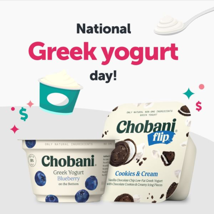 BOGO Chobani for National Greek Yogurt Day!