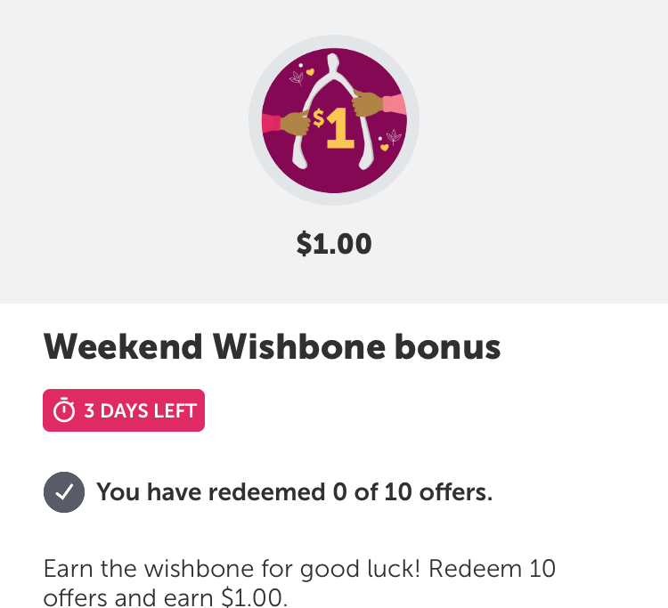 Ibotta: NEW Weekend Wishbone Bonus