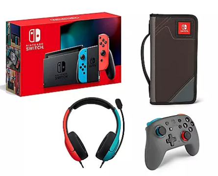 Sam’s Club: Nintendo Switch Neon w/Wired Headset, Nano Wireless Controller, & Folio Case $365