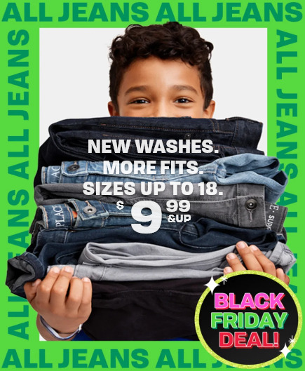 {Black Friday NOW} Children’s Place: JEANS Starting at $9.99, All Graphic Tees $3.99