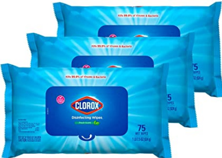 Clorox Disinfecting 75 Wipes, Pack of 3, Under $10