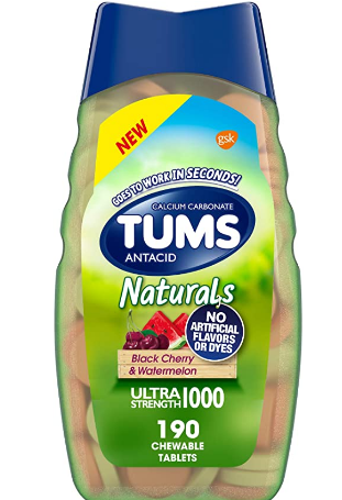TUMS Naturals Ultra Strength Antacid Chews 190 Count for under $5
