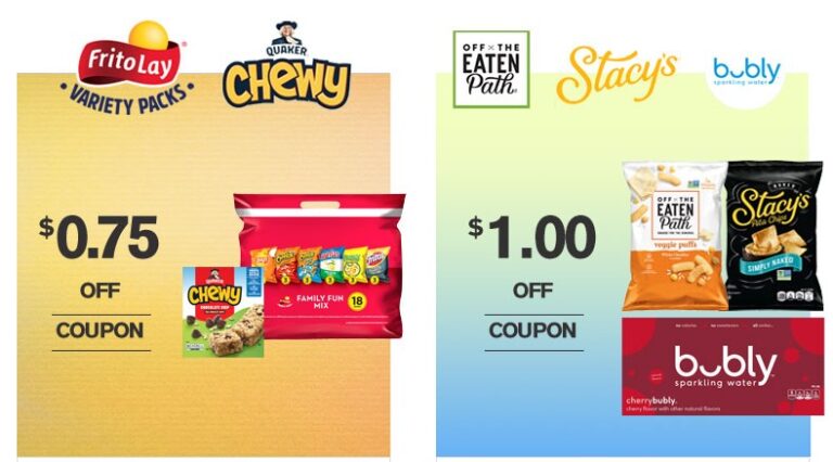 *Hot Deal* Frito-Lay Brands Coupons By Mail | Quaker, Pepsi, Bubly and ...