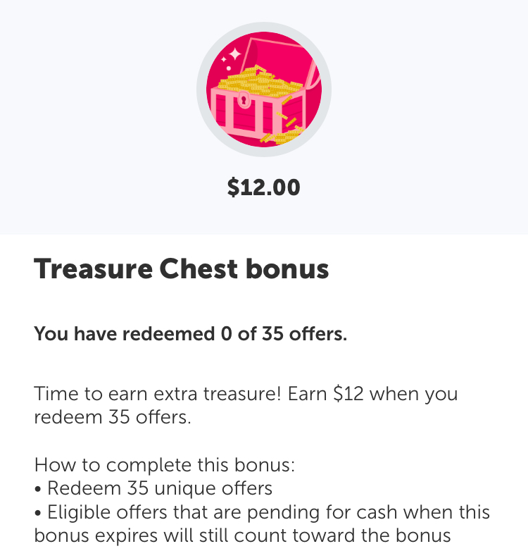 Ibotta: NEW $12 Treasure Chest Bonus!