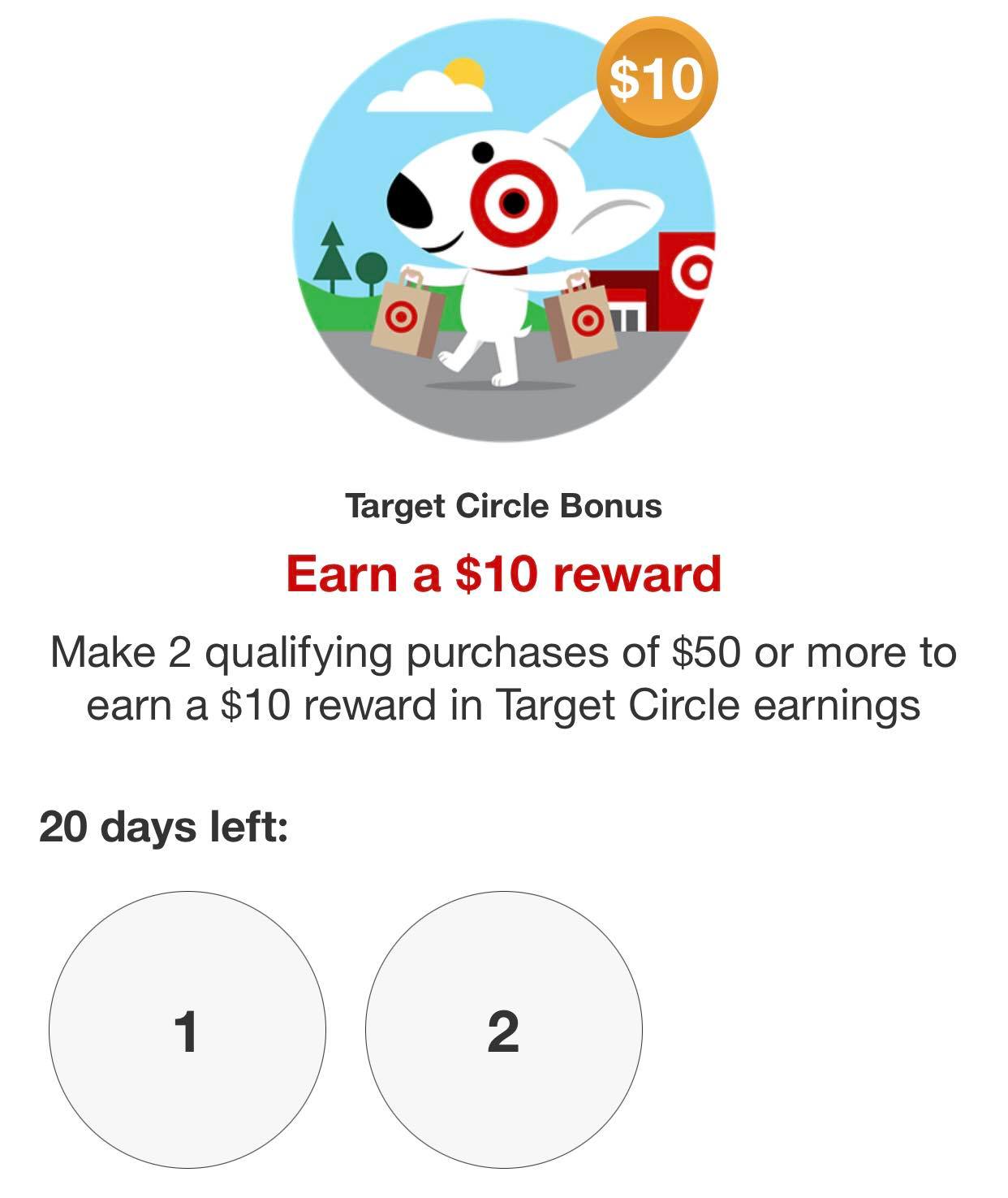 Target 10 Circle Earnings after 2 Qualifying Purchases (thru April 25th!)
