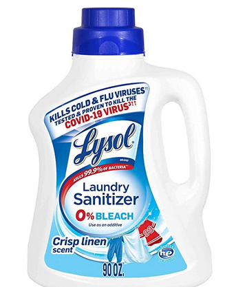 Lysol Laundry Sanitizer 90oz under $8.50