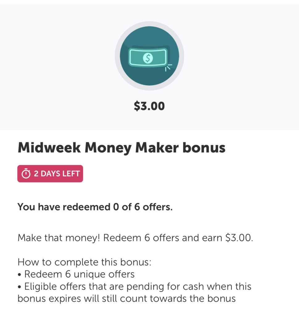 Ibotta: New (Easy!) $3 Mid-Week Bonus