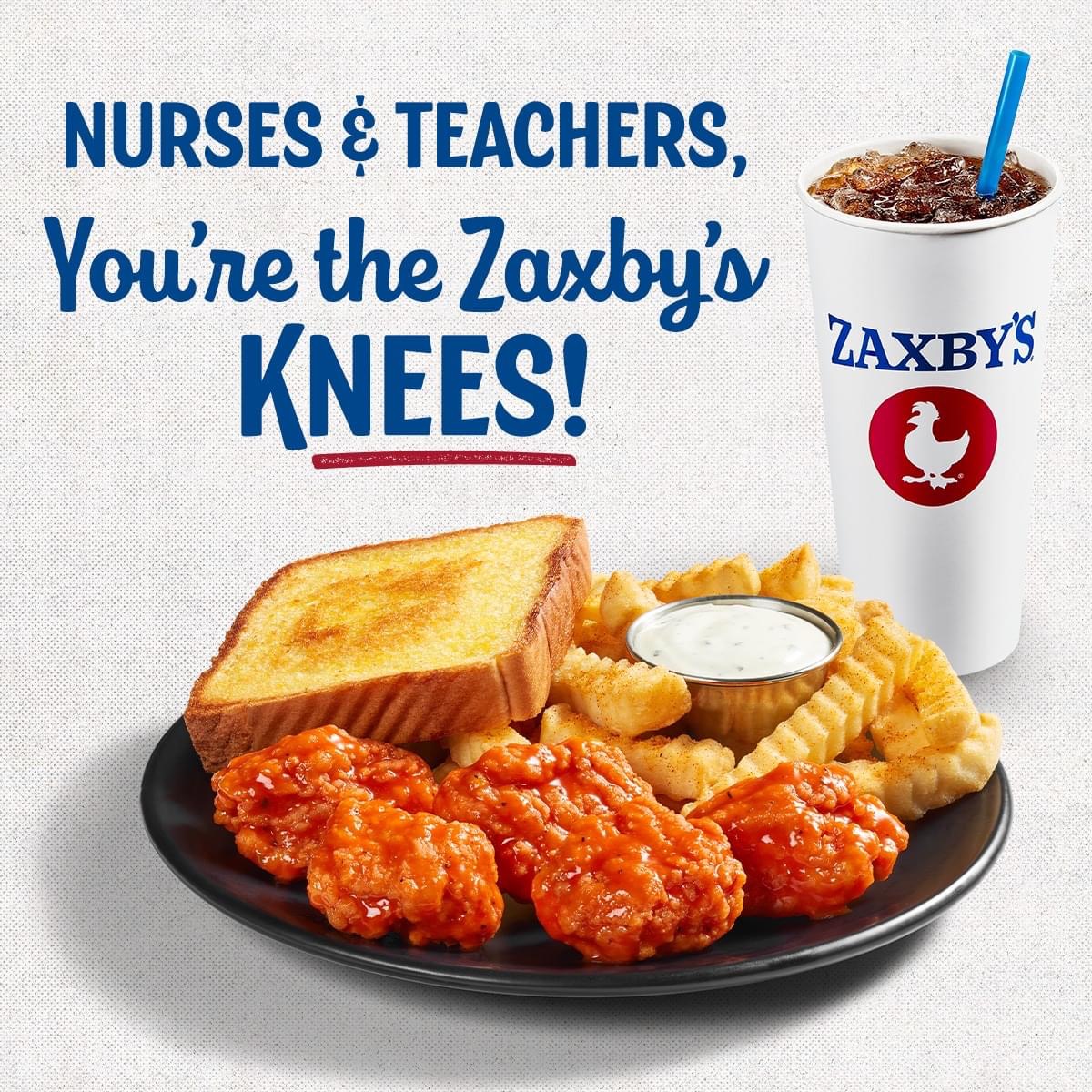 BOGO Zaxby’s for Teachers and Nurses TODAY only!