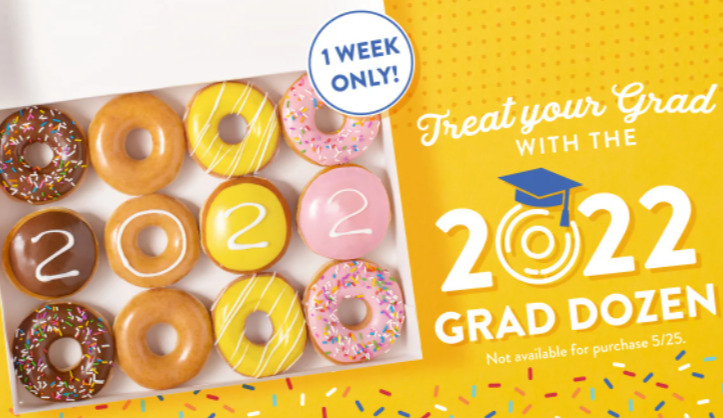 2022 Seniors: FREE Krispy Kreme Grad Dozen on May 25th