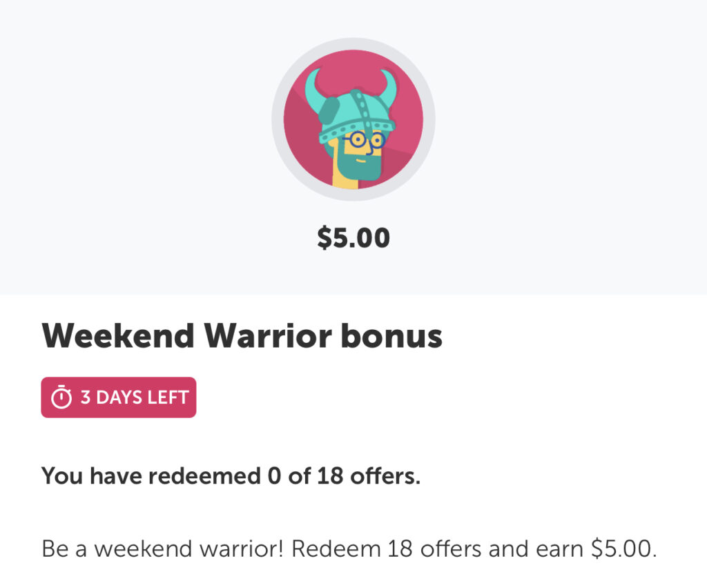 Ibotta: New $5 Weekend Bonus