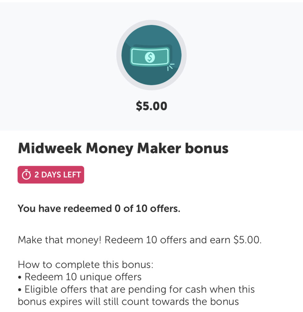 Ibotta: $5 Mid-Week Bonus & Pop Quiz Bonus!