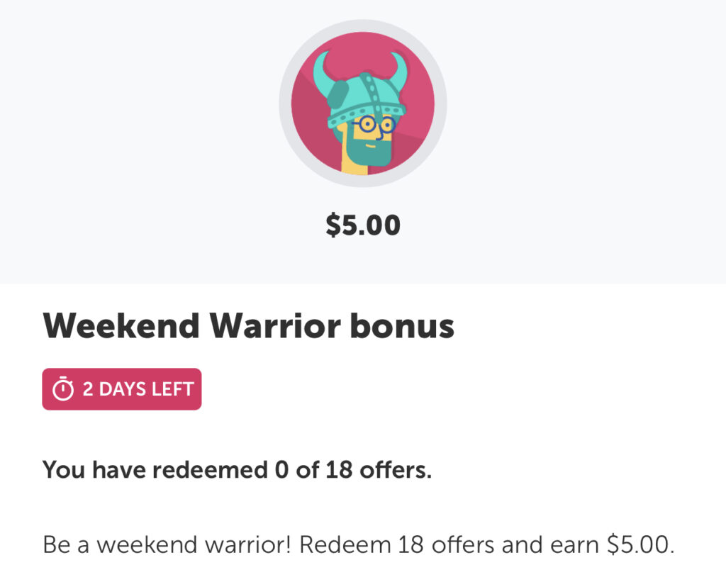 Ibotta: $5 Weekend Bonus